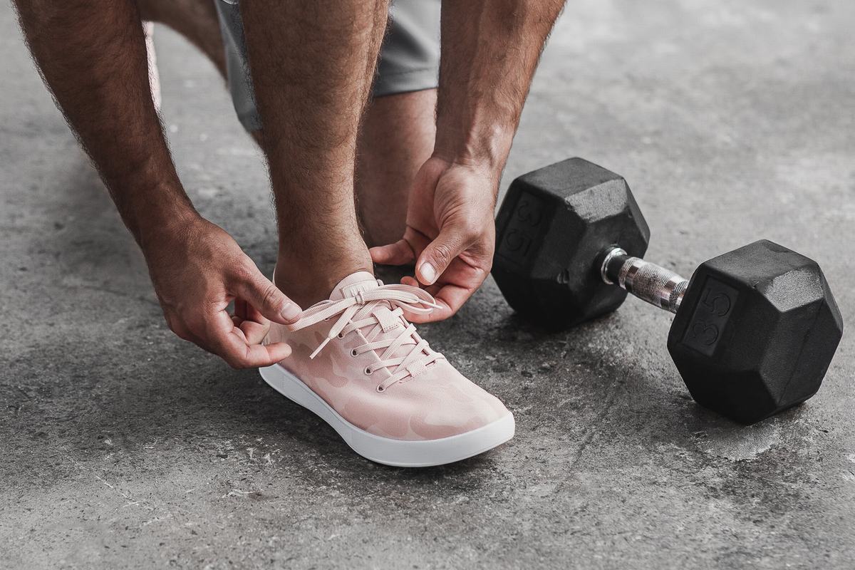 Nobull Canvas Men's Trainers Rose Camo | Australia (TO3579)